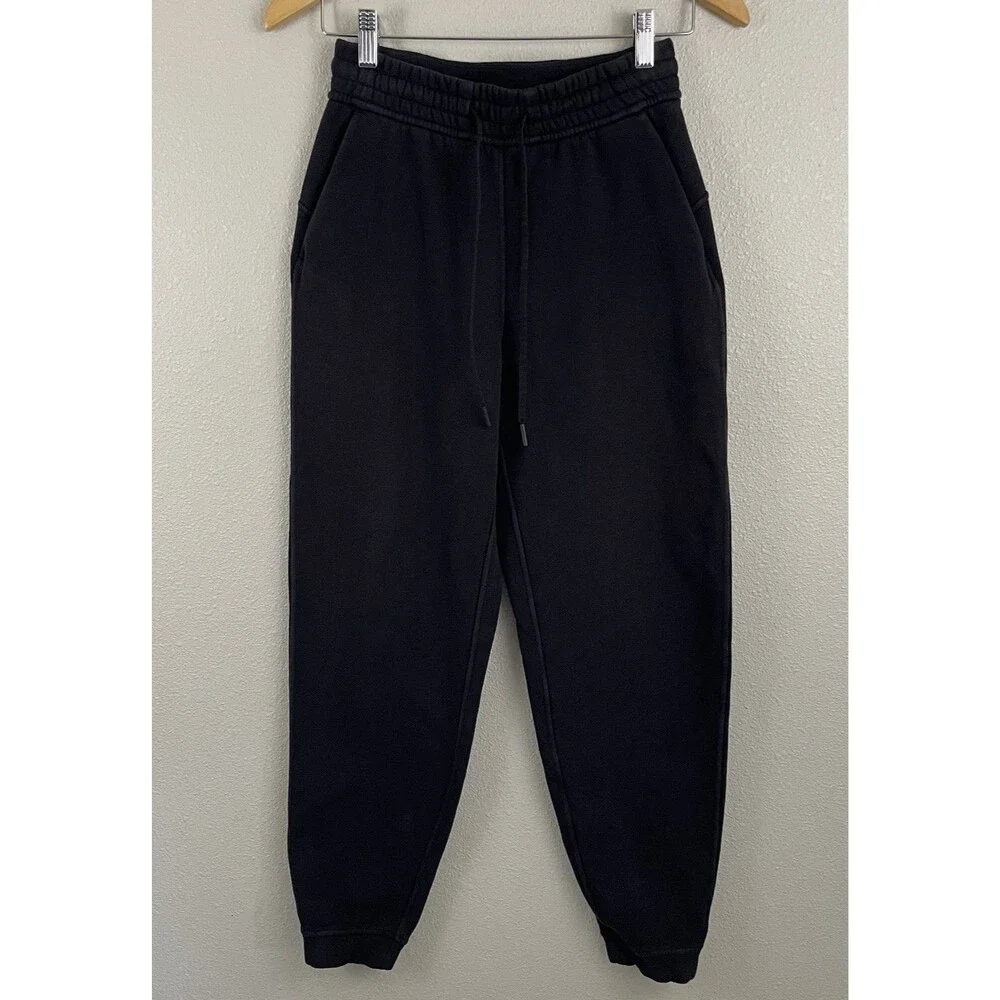 Lululemon Womens 4 Black Loungeful High Rise Jogger